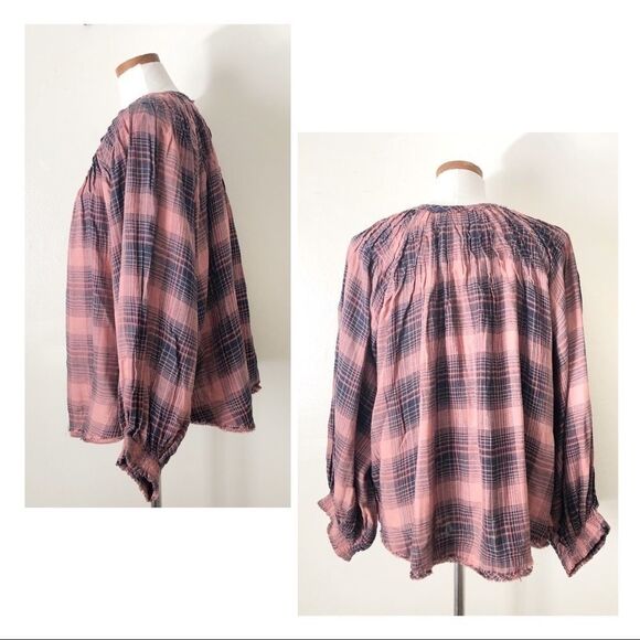 We The Free FP cloudbreaker plaid oversized tunic - Picture 7 of 9